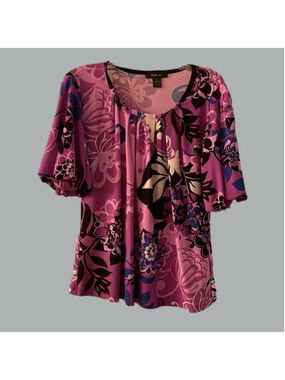 Style & Co Women's printed top, Size Small EUC